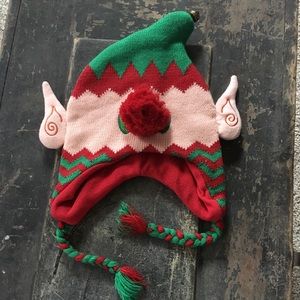 Adult size fleece lined knit elf hat